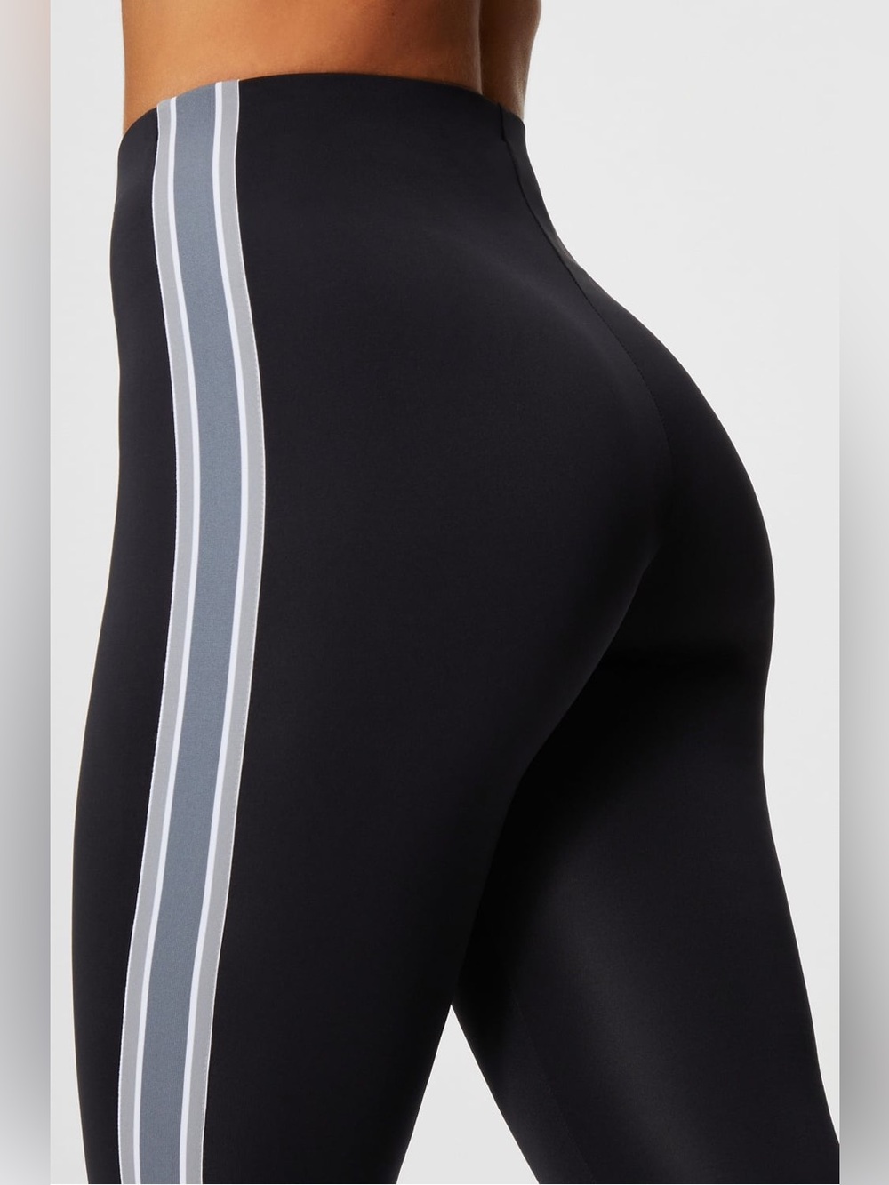 NWT Fabletics Motion365+ Twisted Stripe Pull-On Pants Black Size XL (12–14) - Picture 3 of 14